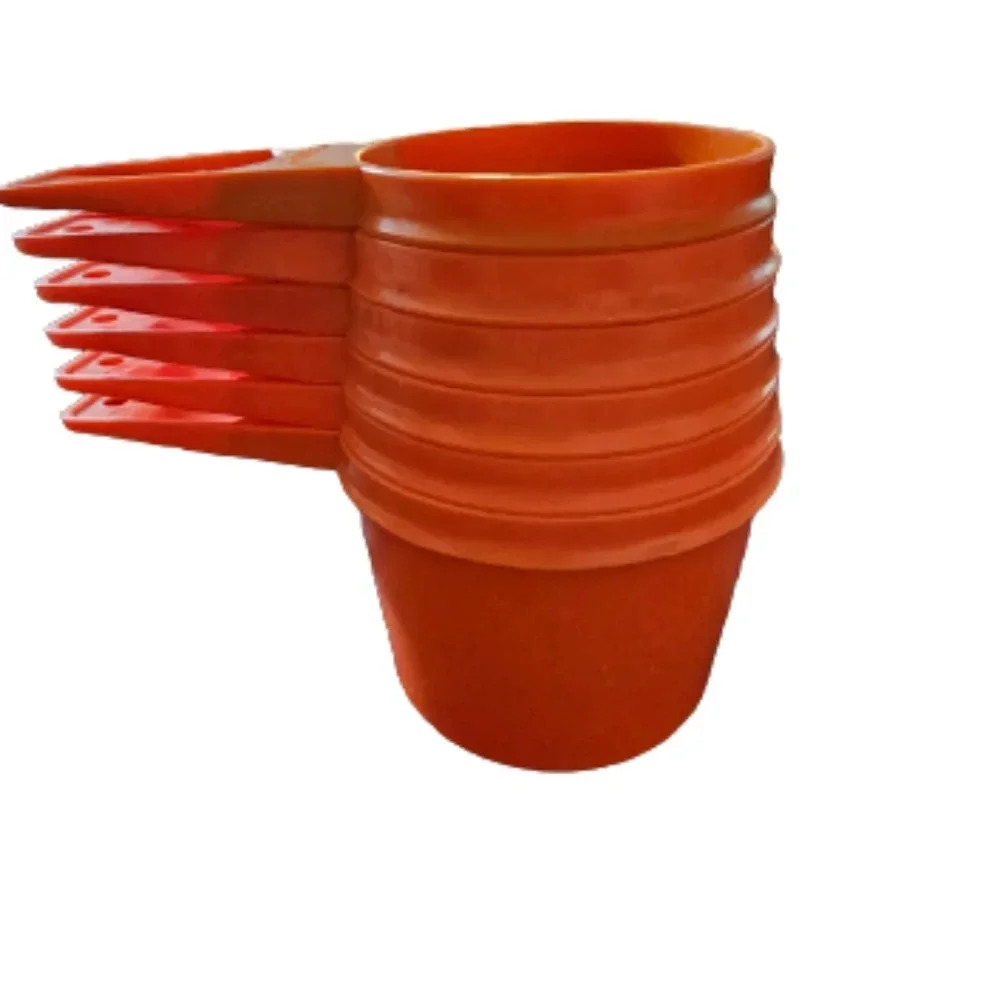 Vintage Orange Tupperware Measuring Cups 6 pieces